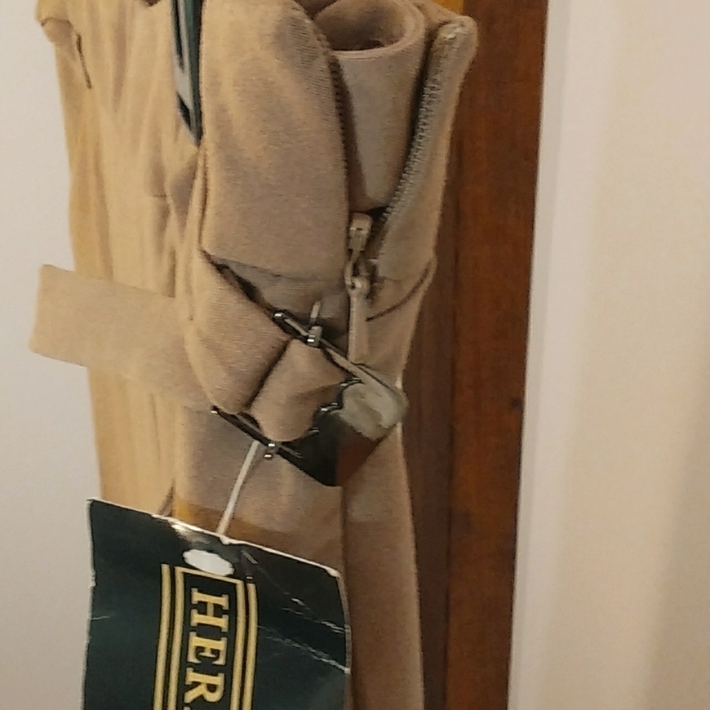 Herman Geist Brown Wide Leg Career Business Pants Trousers Size Size 6 Side Zip - Picture 7 of 12